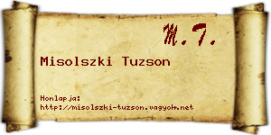 Misolszki Tuzson névjegykártya